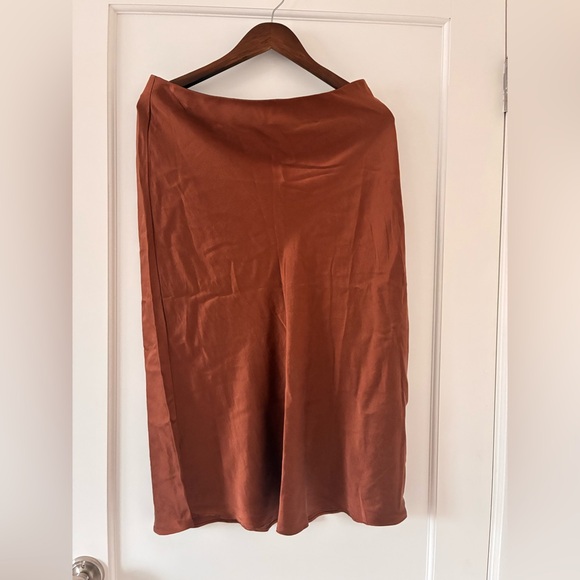 Quince 100% Washable Silk Skirt in copper brown - Picture 4 of 6